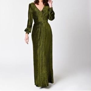 Voodoo Vixen Full Length 30's Style Velour Dress